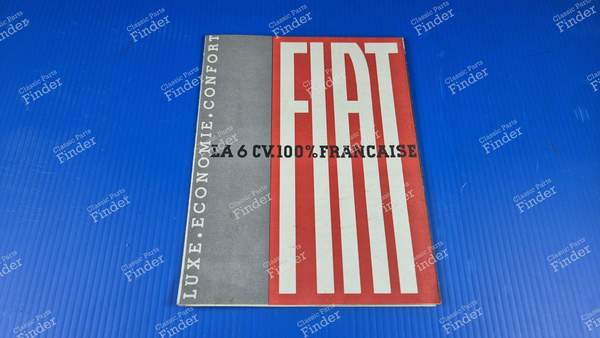 Fascicule brochure publicitaire - FIAT 508 Balilla - 6CV- 0