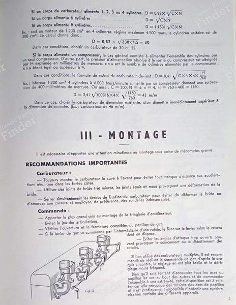 Solex manuals : N°16 - CITROËN Traction Avant (7 / 11 / 15) - N°16- 4