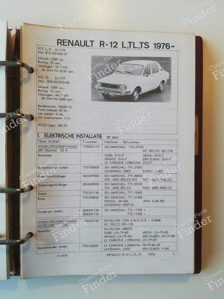 Handbuch für Ersatzteile - RENAULT 4 / 3 / F (R4) - 4