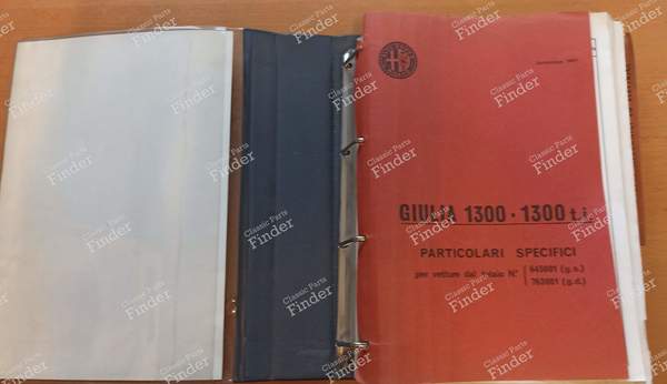 Catalogue Pièces de Rechange Giulia 1300 et dérivés - ALFA ROMEO Giulia - # 005/1041- 1