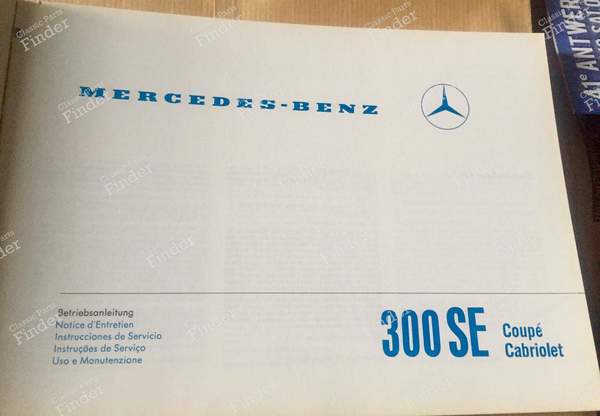 Wartungsanleitung Mercedes 300 SE Coupé und Cabriolet W112 - MERCEDES BENZ W111 / W112 (Heckflosse) - 1125841196- 1