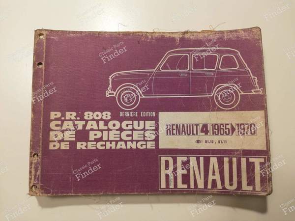 P.R. 808 - Dernière édition - RENAULT 4 / 3 / F (R4) - 7701430219- 0