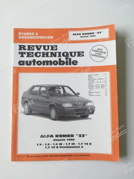 Revue Technique Automobile (RTA) – Phase 2 - ALFA ROMEO 33 - 0