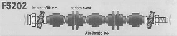 Vorderer Schlauch - ALFA ROMEO 166 - F5200- 1