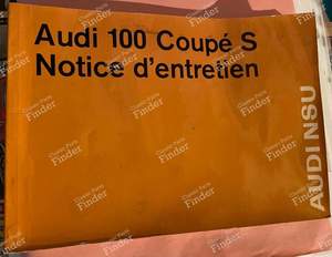 Notice d'entretien - AUDI 100 Coupé S