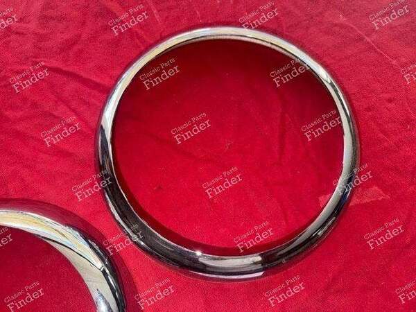 Pair of chrome headlight trim rings - PEUGEOT 203 - 3