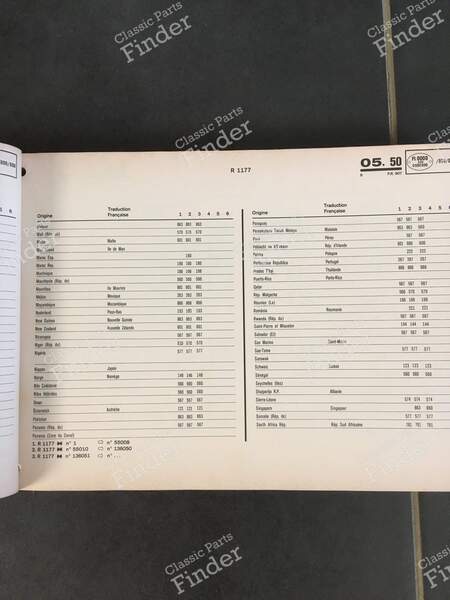Ersatzteilhandbuch – PR 907 (6. Auflage) - RENAULT 12 / Virage (R12) - 7701437674- 8
