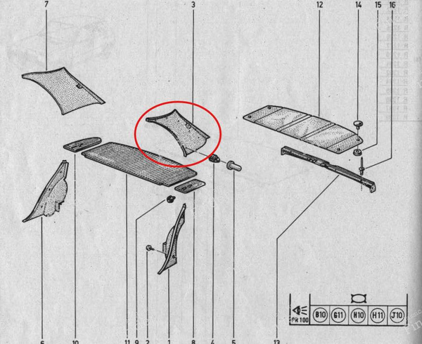 Innenverkleidung der C-Säule – linke Seite - RENAULT 5 / 7 (R5 / Siete) - 7700664372- 4