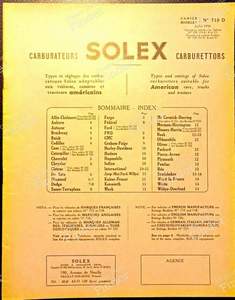 Solex tuning book N° 719D - BUICK Series 40