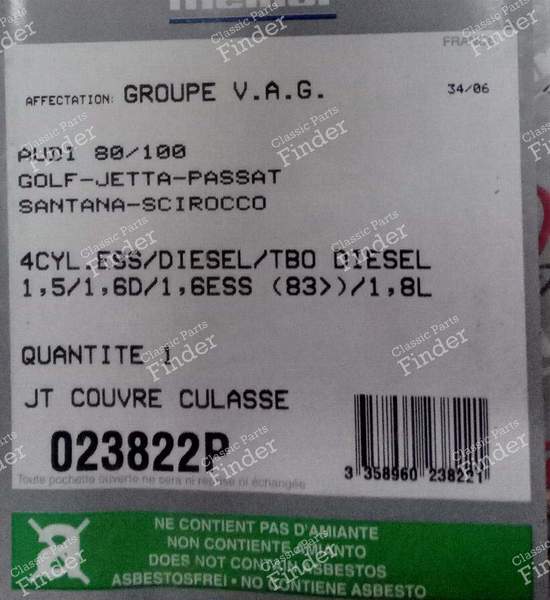 Joint de cache culbuteur - VOLKSWAGEN (VW) Golf II / Jetta - 023822P- 1