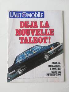 L'Automobile Magazine – September 1979 - SIMCA-CHRYSLER-TALBOT 1307 / 1308 / 1309 / Alpine