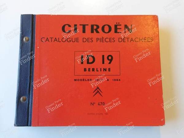 Spare parts catalog for ID 19 sedan - CITROËN DS / ID - # 470- 0