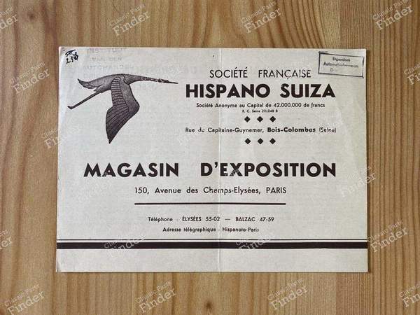 Advertising brochure - HISPANO-SUIZA J12 - 0