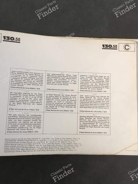 Ersatzteilhandbuch – PR 907 (5. Auflage) - RENAULT 12 / Virage (R12) - 7701436612- 7