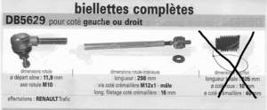Biellettes + rotules direction côté droit ou gauche - RENAULT Trafic - 4006052- thumb-1