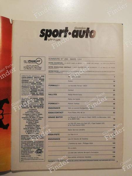 Sport.Auto - #266 - Mars 1984 - PEUGEOT 205 - #266- 1