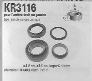 Ein Satz Hinterradlager (links/rechts) - RENAULT Master - R14047/VKBA 848- thumb-2