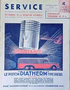 Revue technique SERVICE 1939 - CHEVROLET Master Pickup (1/2 - 1 1/2 - 3/4 - 1)