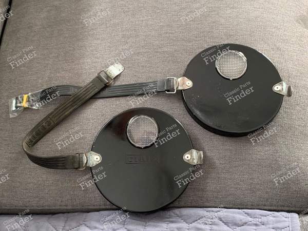 Schwarze Cibié-Schutzhüllen aus Metall für 'Oscars'. - ALPINE A110 - 0