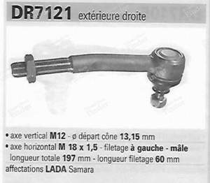 Kugelgelenk für äußere Lenkung rechts - LADA Samara / Sagona / Natacha - QR2274S- thumb-2