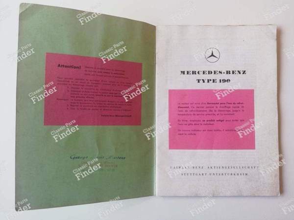 Wartungshandbuch - MERCEDES BENZ 180 / 190 (W120 / W121) (Kleiner Ponton) - 1