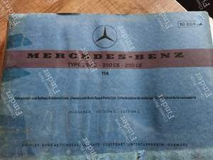 Ersatzteilhandbuch - Coupé-Versionen - MERCEDES BENZ /8 (W114 / W115)
