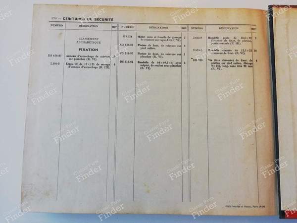 Catalogue des pièces détachées pour ID 19 berline - CITROËN DS / ID - # 470- 9