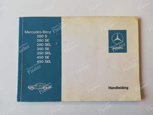 Owner's manual - Dutch - MERCEDES BENZ S (W116)