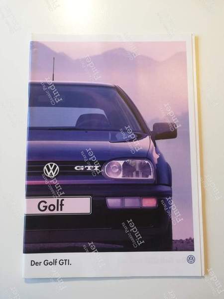 Verkaufsbroschüre Golf 3 GTI - VOLKSWAGEN (VW) Golf III / Vento / Jetta - 515/1190.31.00- 0
