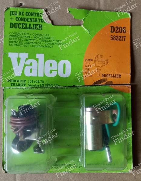 Jeu de contacts + condensateur Ducellier - PEUGEOT 104 / 104 Z - 582217