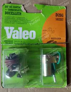 Ducellier Set of Contacts and Capacitor - PEUGEOT 104 / 104 Z