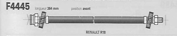 Pair of front left and right hoses - RENAULT 18 (R18) - F4445- 1