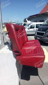 Red leather/vinyl bench seat for Golf 1 Cabriolet - VOLKSWAGEN (VW) Golf I / Rabbit / Cabriolet / Caddy / Jetta - 155 885 375 / MZL 3058- thumb-1
