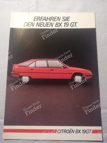 Leaflet Citroën BX GT - CITROËN BX - 0