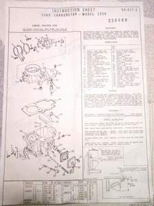 Gasket kit for Ford carburetor model 1250 - FORD Cortina - 50-417-2- thumb-1