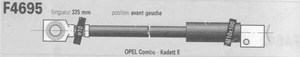 Left Front Hose - OPEL Kadett (E) - F4695- 1