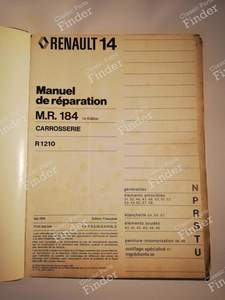 Manuel de réparation M.R. 184 - RENAULT 14 (R14) - 7701440044- thumb-1
