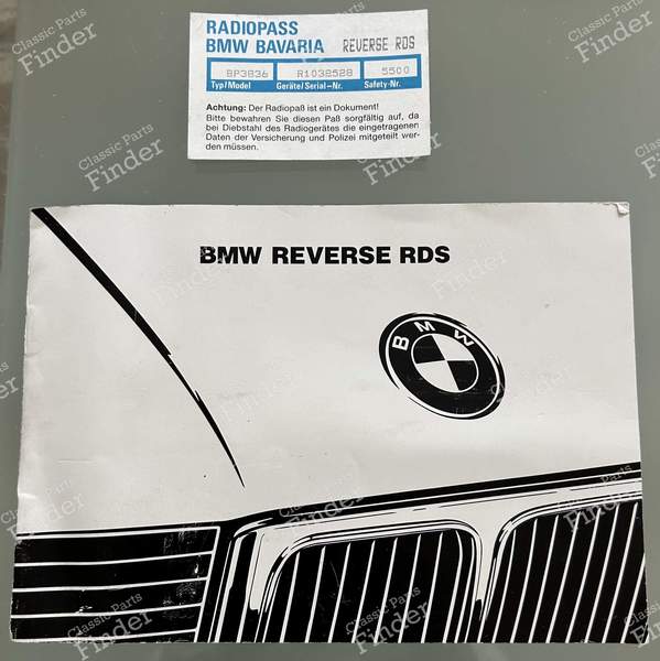 Radio with RDS cassette deck - BMW 3 (E30) - R1032528 / 7643836340- 4