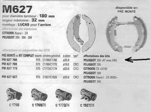 Kit freins arrière - PEUGEOT 306 - 627768- thumb-6