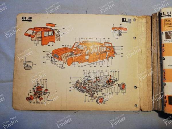 P.R. 808 - Catalogue de pièces détachées - RENAULT 4 / 3 / F (R4) - PR808- 1
