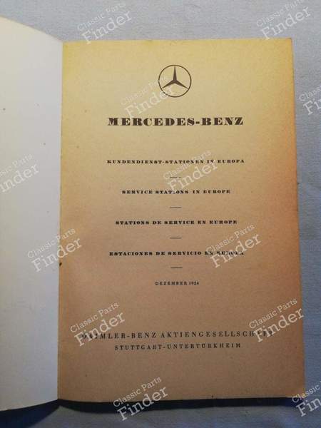 Fahrtenbuch für autorisierte Mercedes-Tankstellen - MERCEDES BENZ 219 & 220 (W105 / W128 / W180) (Großen Ponton) - 1