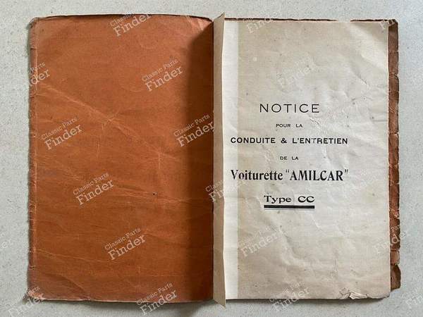 Operating and maintenance instructions - AMILCAR CC - 1