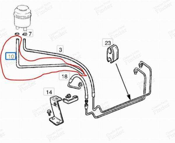 Power steering hose - OPEL Frontera (A) - 951393- 1