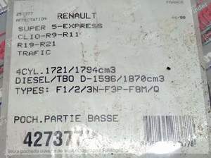 Pochette bas moteur - RENAULT 5 (Supercinq) / Express / Rapid / Extra (R5) - 427377P- thumb-1