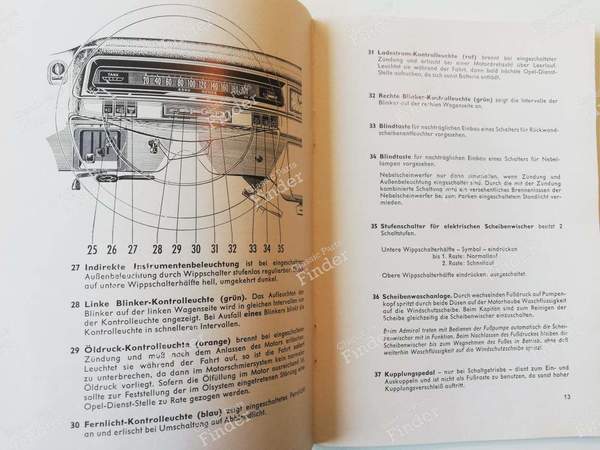 Service manual (in German) - OPEL Kapitän / Admiral / Diplomat - 2871984- 2