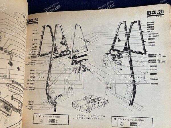 Florida R1092 spare parts catalog - RENAULT Floride/Caravelle - PR654- 2