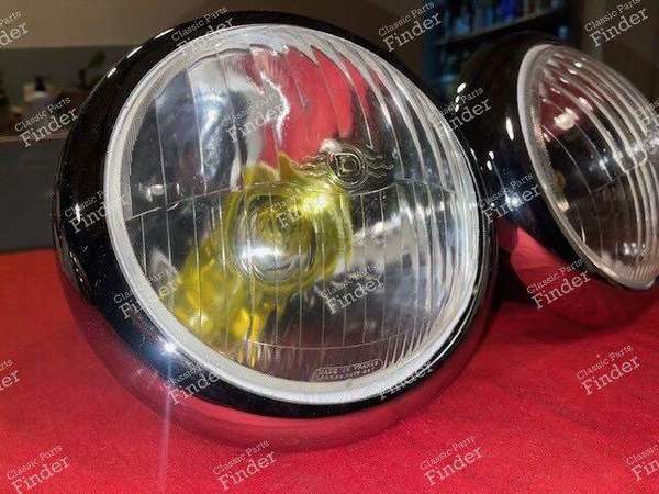Pair of curved headlamps, H4 mounting - PEUGEOT 203 - ABTP 437- 2