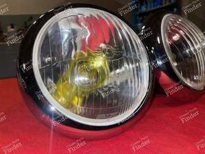 Pair of curved headlamps, H4 mounting - PEUGEOT 203 - ABTP 437- thumb-2