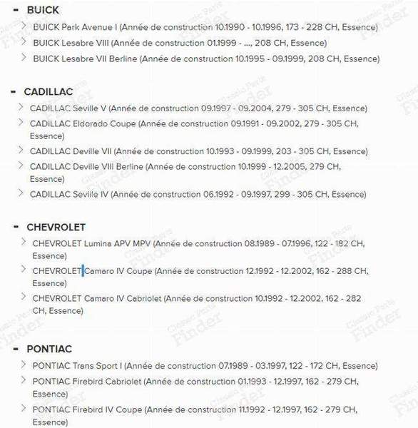 Bremsbelagsatz - CHEVROLET Camaro - GDB4054- 1