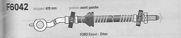 Paire de flexibles avant gauche et droite - FORD Escort / Orion (MK5 & 6) - F6041/F6042- 4